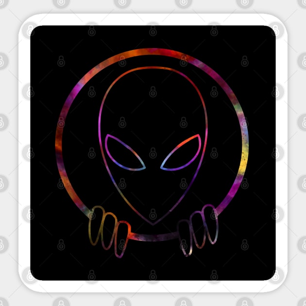 ALIEN HEAD 2 Sticker by equiliser